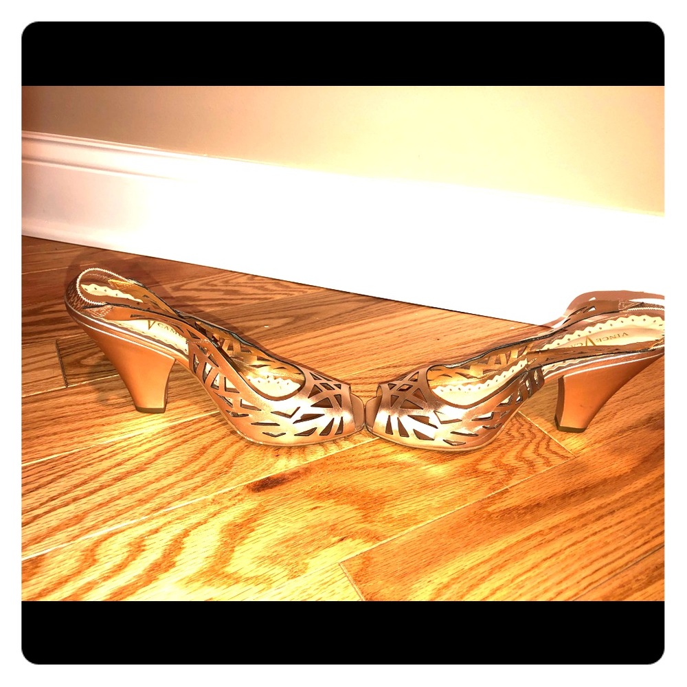 Metallic sandals